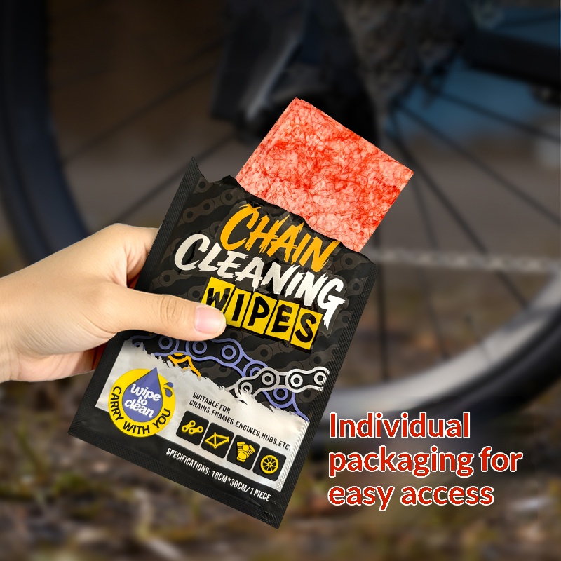Grease Waterproof Bike - Салфетки для чистки велосипедной цепи, многоразовые,