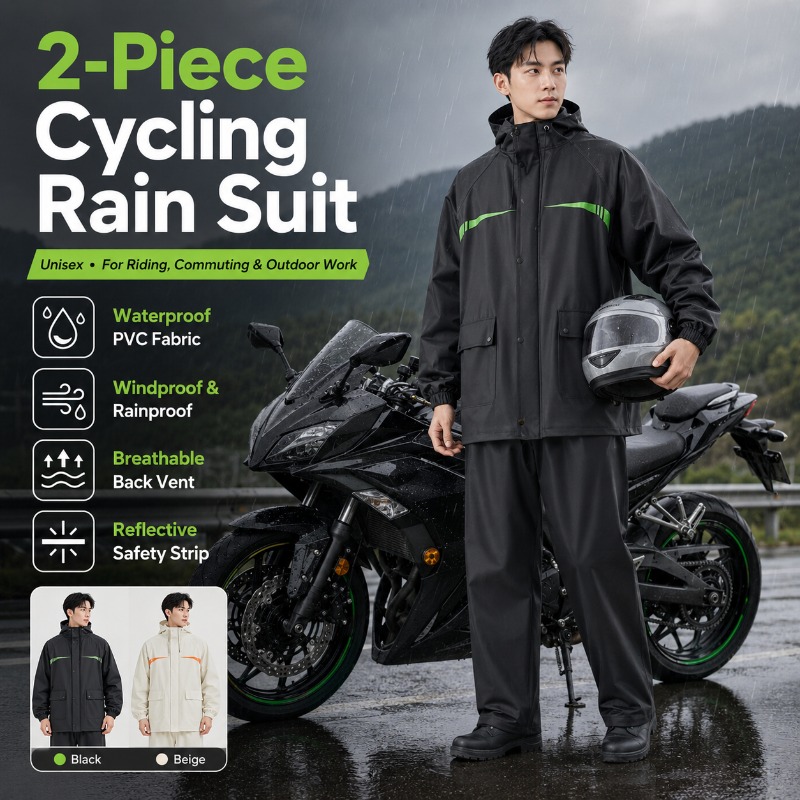 Cycling Commute In Rain - Универсальный водонепроницаемый велосипедный костюм из 2