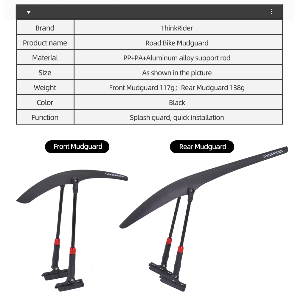 Крыло для передних/задних шин  – обзор и цена Fender Mudguard Set